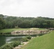 The par-3 fourth h0ole at the Westin La Cantera's Palmer Course plays entirely over water.