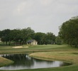 The par-3 10th hole, played over water, is one of Brackenridge Park Golf Course's finest. 