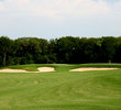 The short, par-3 13th hole features a very shallow green at The Republic Golf Club. 