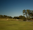Cordillera Ranch G.C.'s par-4 sixth plays downhill from the tee to a green that is guarded by a pond front and right.