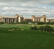 The JW Marriott San Antonio Hill Country Resort and Spa provides the backdrop for the finishing hole on the AT&T Canyons Course at TPC San Antonio.