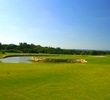The Vaaler Creek Golf Club's par-3 15th hole features a peninsula green. 
