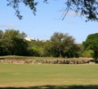 The seventh hole on the Creeks nine at Hill Country Golf Club is a sharp dogleg left. 
