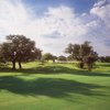 A view of the 18th green at Canyon Springs Golf Club